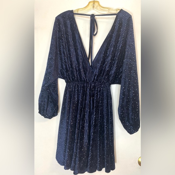 CIDER mini velvet dress with silver sparkles - Picture 3 of 4